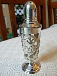 925 Silver Pepperette, Mexico, With Clear Glass Liner - Picture 1 of 9