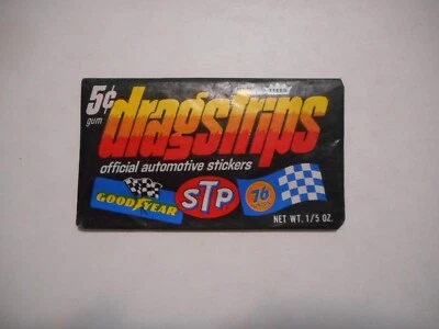 1970 DRAGSTRIPS RACE CAR UNOPENED CARD WAX PACK FLEER (RARE) *VARIATION* - Image 1 of 4