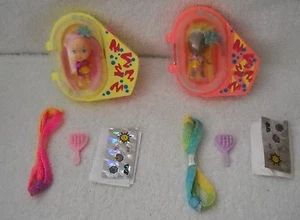 #6984 New No Packaging Uneeda Liddle Kiddles 2 Clip Ons White & African American - Picture 1 of 1