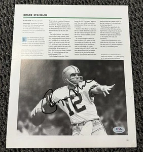 Roger Staubach Signed Autographed 10.5x12 Magazine Photo Page PSA/DNA Authentic - Picture 1 of 2