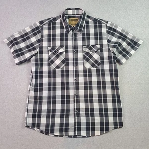 Dixxon Flannel Co Hemd Herren XL Thomas schwarz grau kariert Knopfleiste Kurzarm - Bild 1 von 12