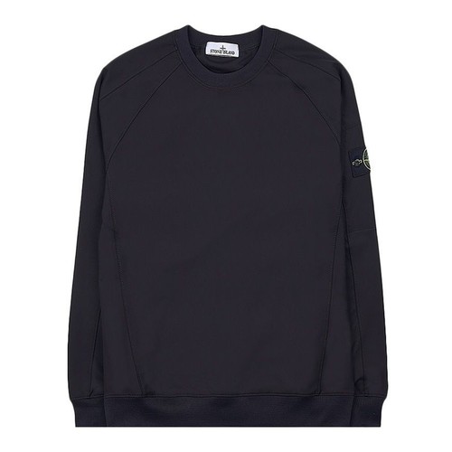 Felpa uomo Stone Island in cotone con toppa logo 54697928
