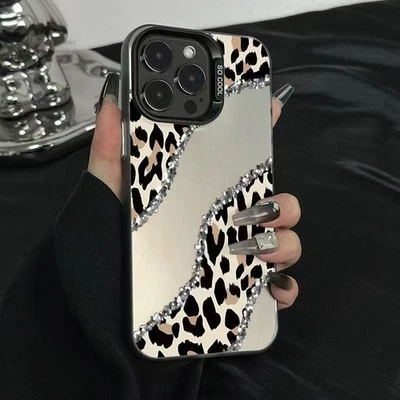 Case For iPhone 16 Pro Max 15 14 13 12 11 XR XS 8 7 6 Luxury Leopard Phone Cover - Image 1 of 4