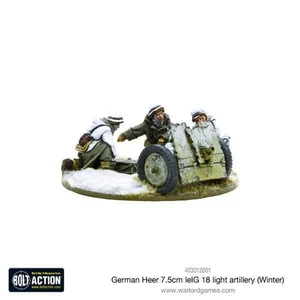 Warlord Games Bolt Action German Heer 75mm leIG 18 Light Artillery (Winter) - Picture 1 of 7