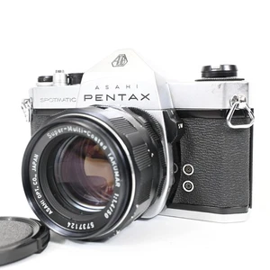 Asahi Pentax Spotmatic SP 35mm Film Camera w/ SMC Takumar 55mm f/1.4 Lens - Picture 1 of 16