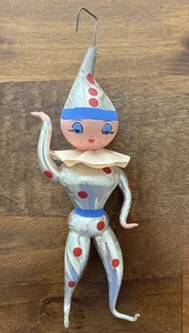 SELTENE VINTAGE DE CARLINI FRAU CLOWN ITALIENISCHE MUNDGEBLASENE GLASORNAMENT - Bild 1 von 11