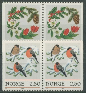 Norwegen 1985 Weihnachten Vögel Dompfaff 938/39 D/D postfrisch - Bild 1 von 1