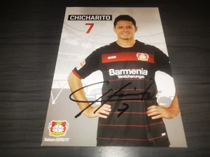 Javier Hernández Chicharito hand signed Bayer 04 Leverkusen Club autograph card - Picture 1 of 2