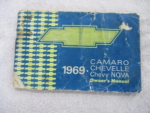Chevrolet Chevy Camaro Chevelle Nova 1969 manual del propietario - Imagen 1 de 4