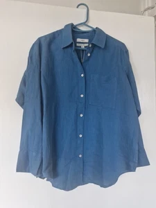 Marks & Spencer Women's Kingfisher. Linen Shirt. New. With Labels. RRP £39.50 - Picture 1 of 13