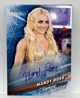 MANDY ROSE - 2019 TOPPS WWE SMACKDOWN LIVE AUTOGRAPHED / SIGNED CARD - #04/99 - Image 1 of 4