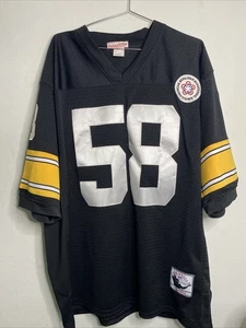 Jack Lambert Pittsburgh Steelers #58 Mitchell & Ness Jersey Stitched Mens Sz 54 - Picture 1 of 6