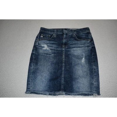 Falda lápiz Adriano Goldschmied azul jeans The Erin para mujer talla 26 cortada Foto 1 de 4