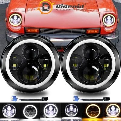 7" inch LED Headlights Hi/Lo Beam For Datsun 240z 260z 280z 280zx 1600 180B 520 Foto 1 de 4