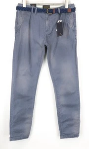 Scotch & Soda Warren Herren Hose W32/L32 Bequemer Blau Baumwolle Slim Gewaschen - Bild 1 von 8