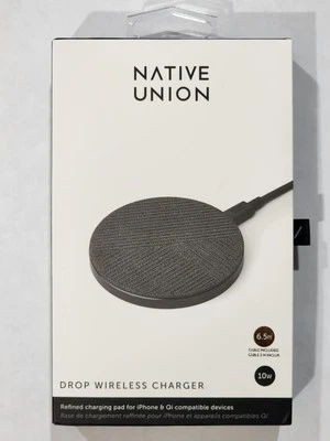 Native Union Drop Fast Charging 10W Qi Wireless Charger 6.5ft cable - TESTED - Image 1 of 4