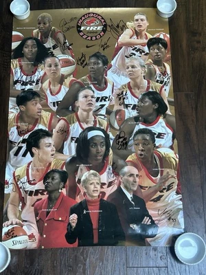 Portland Fire 2000 WNBA Poster Signed Autographed Vanessa Sylvia Jackie Stiles - Image 1 of 4