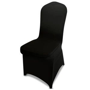 150 Pcs Black Stretch Chair Covers - Premium Polyester Spandex Slipcovers for... - Picture 1 of 7
