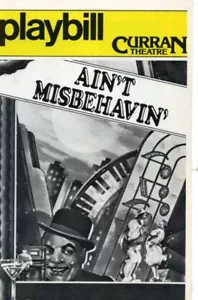 AIN'T MISBEHAVIN FATS WALLER NELL CARTER PLAYBILL 1979 - Picture 1 of 1
