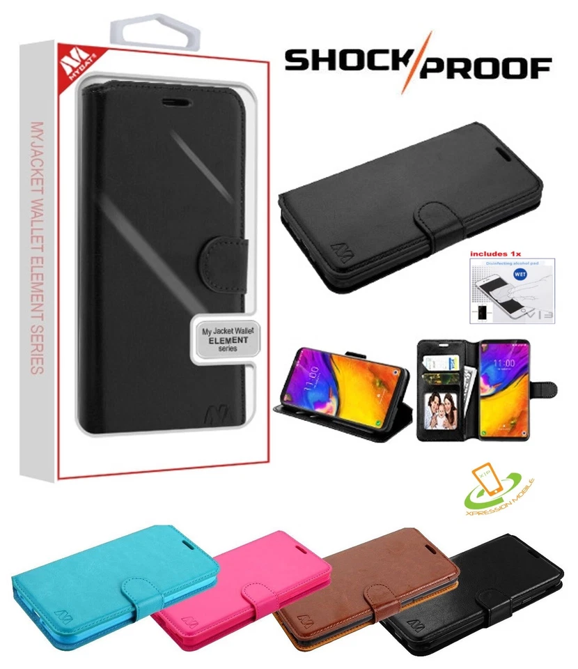 For Samsung Galaxy A20 Leather Flip Wallet Fold Card ID Pouch Case Stand Cover - Image 1 of 4