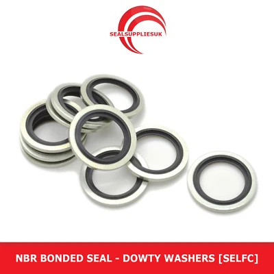 SEALSUPPLIESUK NBR Bonded Seal - 7/8" BSP - Dübelscheiben [selbstzentralisierend] VERSCHIEDENE PACKUNGSGRÖSSEN