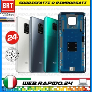 BACK COVER SCOCCA POSTERIORE PER XIAOMI REDMI NOTE 9S / 9 PRO VETRO LENTE TELAIO - Foto 1 di 1