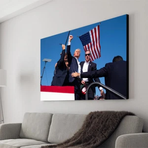 Trump 2024 Still Standing After Shooting Wrapped Canvas Art (Multiple Sizes) - Picture 1 of 1