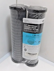 AO Smith 2,5"x10" 5 Mikron Carbon Wrap Sediment Wasserfilter Kartuschen 2er Pack - Bild 1 von 4