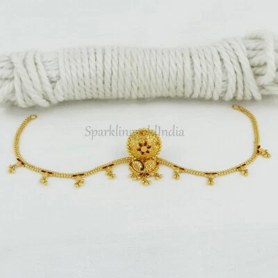 Tika (головной убор), 22k желтое золото Head Gear Tika, ручной работы 22k ювелирных изделий, OOS3322 - Изображение 1 из 4