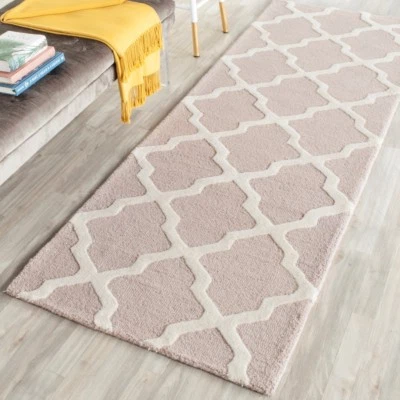 Safavieh Cambridge BEIGE / IVORY Wool Runner Rug 2'-6 x 16' - CAM121J-216 - Image 1 of 3