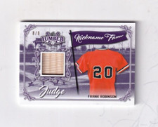 2021 FRANK ROBINSON LEAF LUMBER NICKNAME GU BAT RELIC 8/9 BALTIMORE ORIOLES