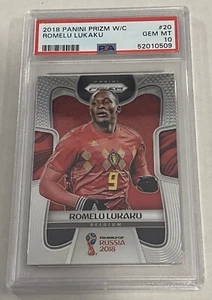 2018 Panini Prizm World Cup Romelu Lukaku #20 Belgium PSA 10 Gem Mint - Picture 1 of 2