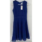 NWT Charter Club Fit & Flare Royal Blue Lace Dress Size Petite Petite (Z111)