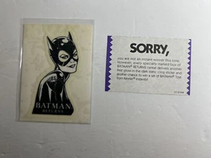Vintage Batman Returns Cereal Premium CATWOMAN Sticker - 1992 Rare HTF c1 - Picture 1 of 6