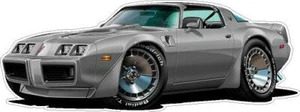 1979 Trans Am 10th Anniversary T-Tops Cartoon Car Wall Decal Choose Sizes  - Bild 1 von 7