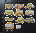 School Bus - Random - Cute - Stickers Lot #2 - 10 pcs. *Sticker sizes are mixed*