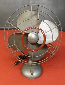 VINTAGE WESTINGHOUSE TABLE TOP 12"  3-SPEED POWER AIRE FAN 12PA2 ORIGINAL WORKS - Picture 1 of 8
