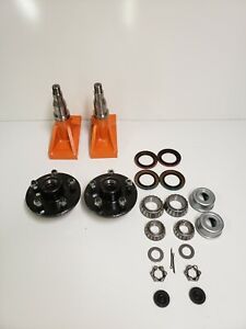 +5 x 4.5 Lug Superior Shipping Container Wheels, Bolt-on Spindle Kit