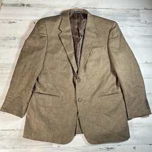 Alan Flusser Men’s Lambswool Cashmere Blazer Sport Coat Suit Tweed Size 44L - Picture 1 of 8