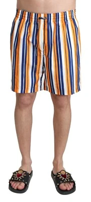 DOLCE & GABBANA Swimshorts Multicolor Striped Beachwear Shorts IT4/US S RRP $600 - Image 1 of 4