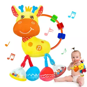 Baby Sensory Toys 0-6 3-6 Months,Infant Baby Musical Stuffed Animal Activity Sof - Picture 1 of 12