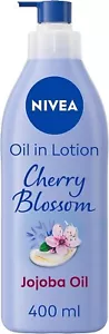 NIVEA Oil in Lotion Cherry Blossom & Jojoba Oil 400Ml, Replenishing Body Lotion - Picture 1 of 6