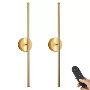 Wireless USB Rechargeable LED Wall Sconce Light (Set of Two), Cordless Dimmab... - Picture 1 of 9