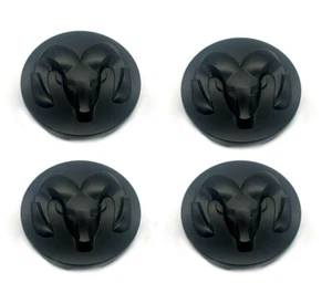 4 pieces 1500 Matt Black Wheel Hub Center Caps Covers 63mm 2.48" 2013-2019 - Picture 1 of 3