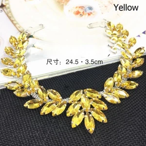Shiny Crystal Rhinestone Short Chain DIY Costume Collar Waist Decor Trim Sewing - Picture 1 of 24