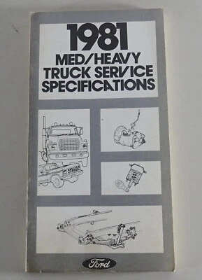 Libro Tabelle Ford F B C L-600 - 9000 Modello Dell'Anno 1981 - Immagine 1 di 2