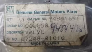 NOS GM 94841691 94844125 Heater Control Valve 1985-1988 1.6L Nova - Bild 1 von 10
