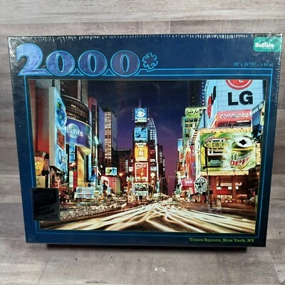 Buffalo Games Times Square New York NY 2000 Piece Puzzle W/Poster NEW - Image 1 of 4