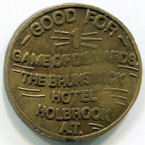 Arizona, Holbrook - (1883-84) The Brunswick Hotel, BB7A rev 1 Game Token - Picture 1 of 2