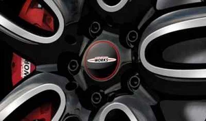 NEW MINI F55 F56 F57 JCW ALLOY WHEEL RIM CENTRE HUB CAP BLACK 56.4MM 36106861092 - Picture 1 of 3